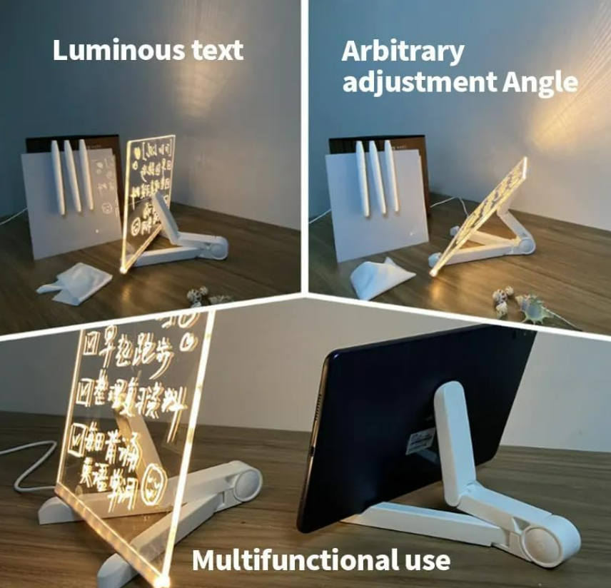 3D LED Light Glass Acrylic Writing pad