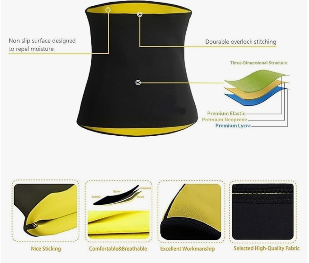 Sweat Belt - Hot Body Shaper Belly Fat Burner For Men & Women