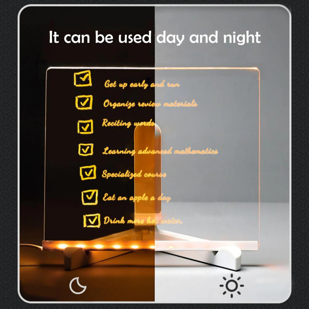 3D LED Light Glass Acrylic Writing pad