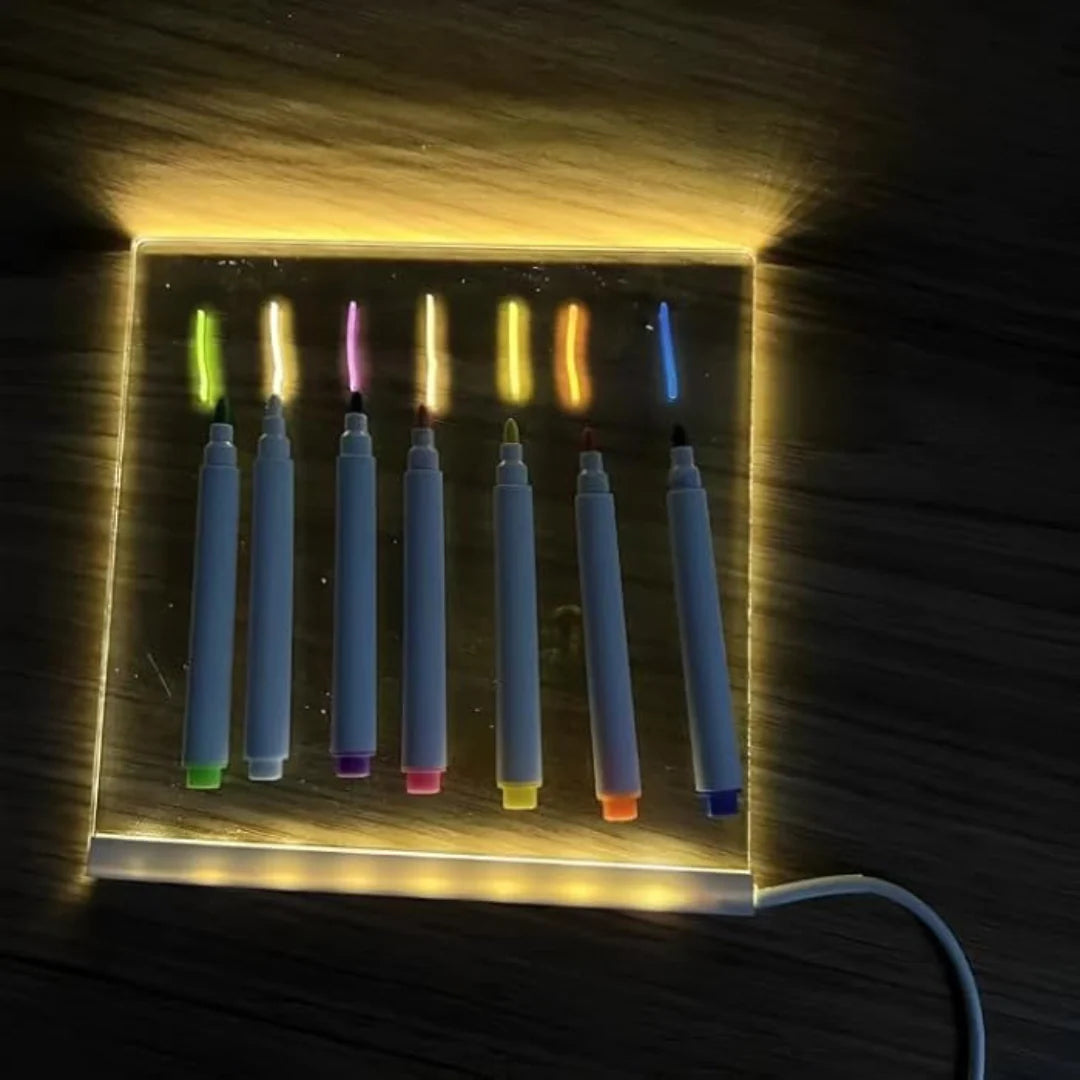 3D LED Light Glass Acrylic Writing pad